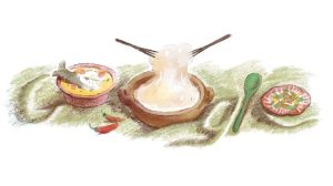 Google Doodle Rayakan Papeda, Kuliner Khas Indonesia Timur